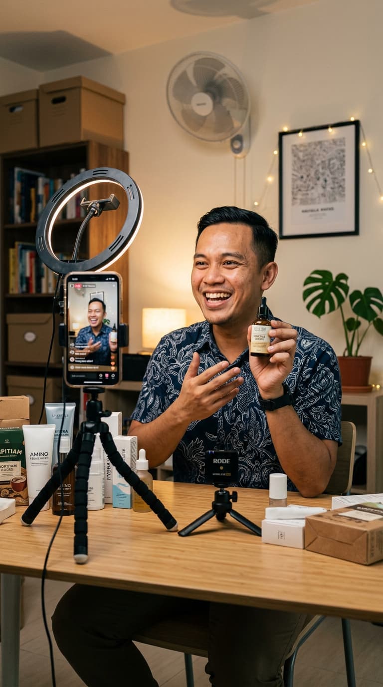 Creator live selling products on stream